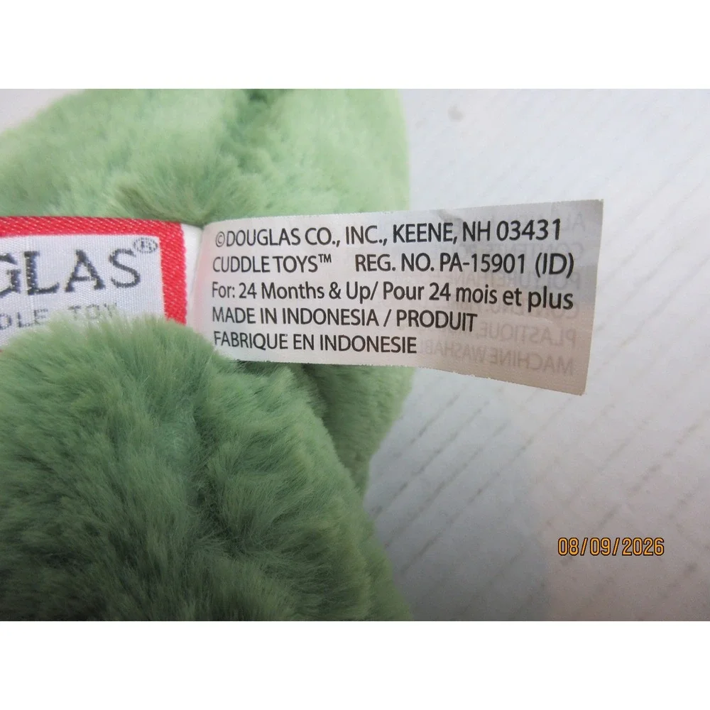 Douglas Cuddle Toy Green Triceratops Dinosaur Plush Stuffed Animal 4607 2023